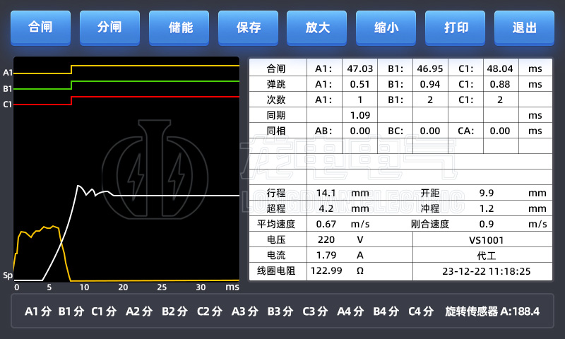 斷路器機(jī)械特性曲線 斷路器機(jī)械特性曲線